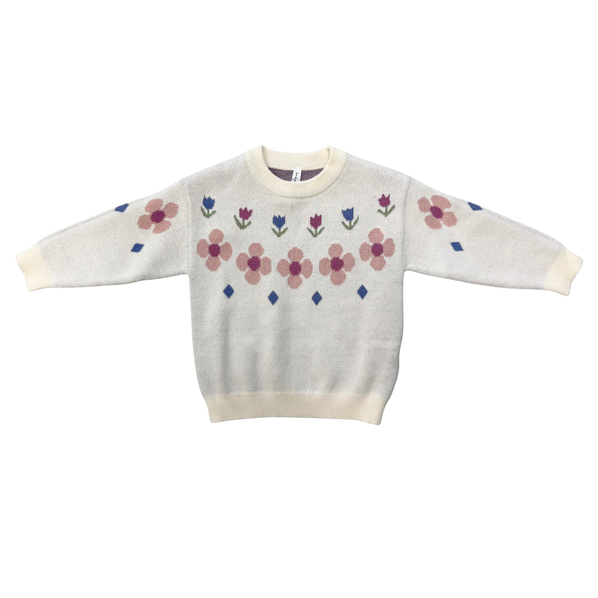 Tulip Intarsia Knit Sweater