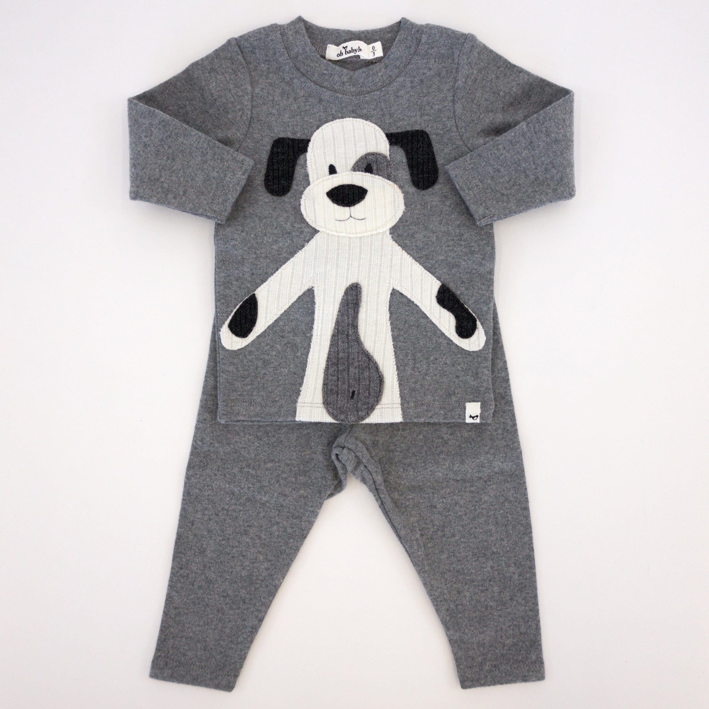 Puppy Long Sleeve Two Piece Set - Denim