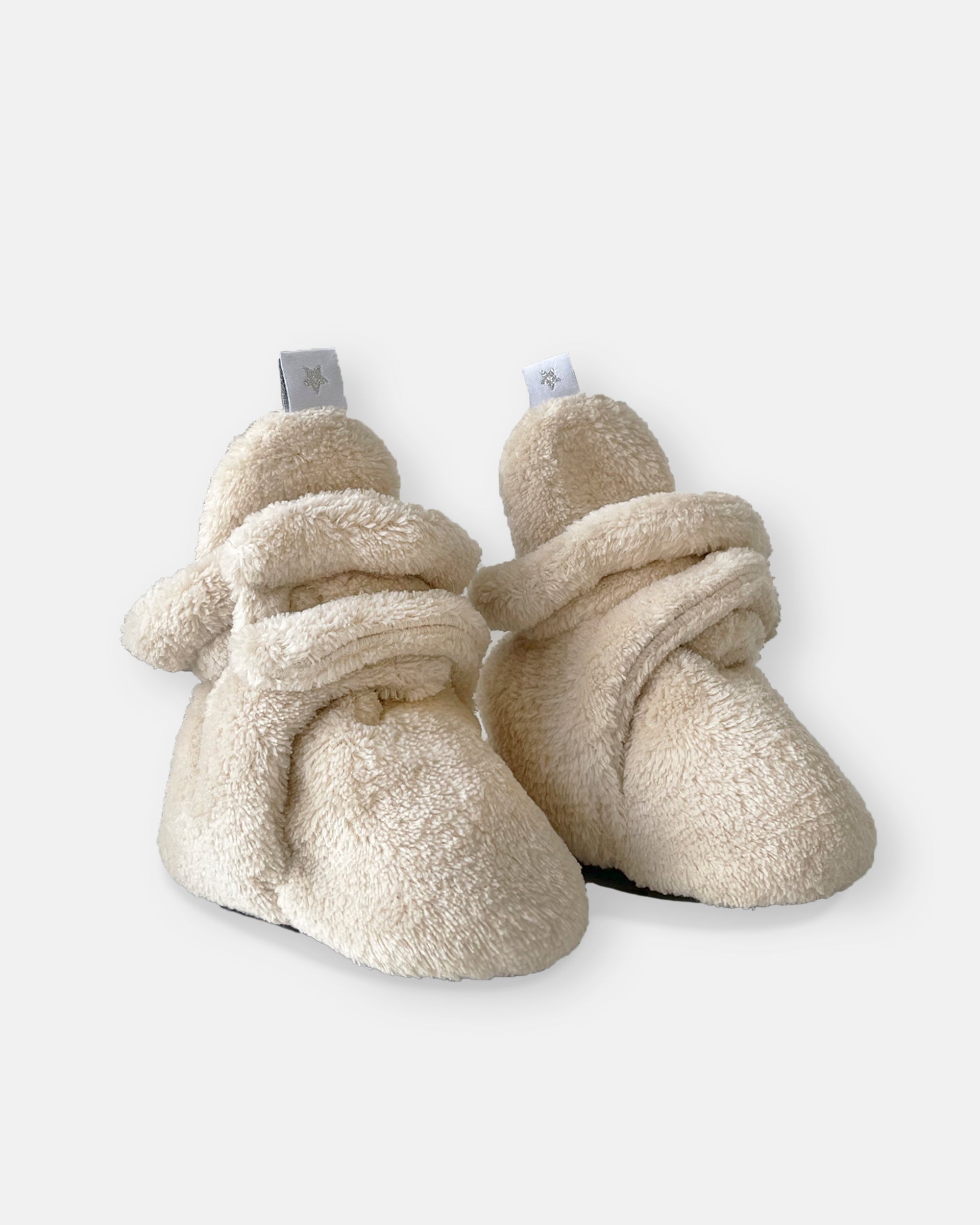 7 A.M. Enfant Baby Booties - Plush Sand - Twinkle Twinkle Little One