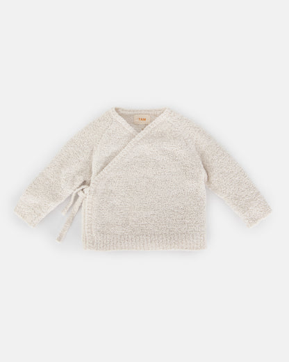 7 A.M. Enfant Fuzzy Wrap Top - Ecru - Twinkle Twinkle Little One