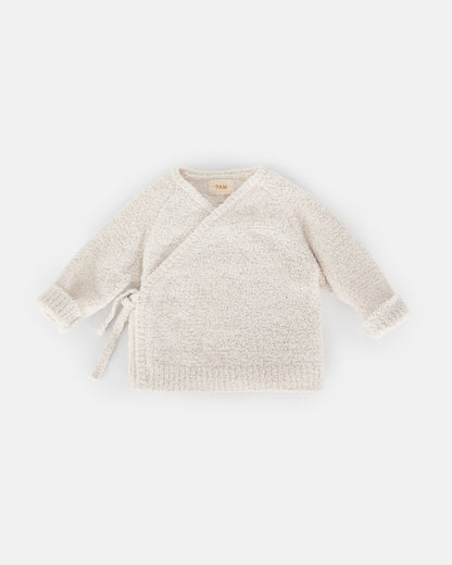 7 A.M. Enfant Fuzzy Wrap Top - Ecru - Twinkle Twinkle Little One