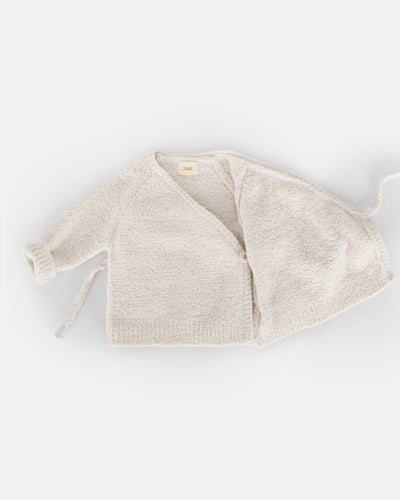 7 A.M. Enfant Fuzzy Wrap Top - Ecru - Twinkle Twinkle Little One