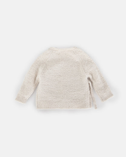 7 A.M. Enfant Fuzzy Wrap Top - Ecru - Twinkle Twinkle Little One