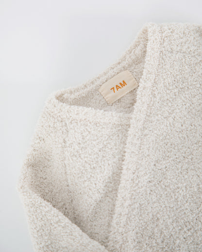 7 A.M. Enfant Fuzzy Wrap Top - Ecru - Twinkle Twinkle Little One