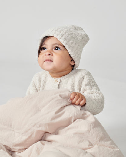 7 A.M. Enfant Fuzzy Long Sleve Romper - Ecru - Twinkle Twinkle Little One
