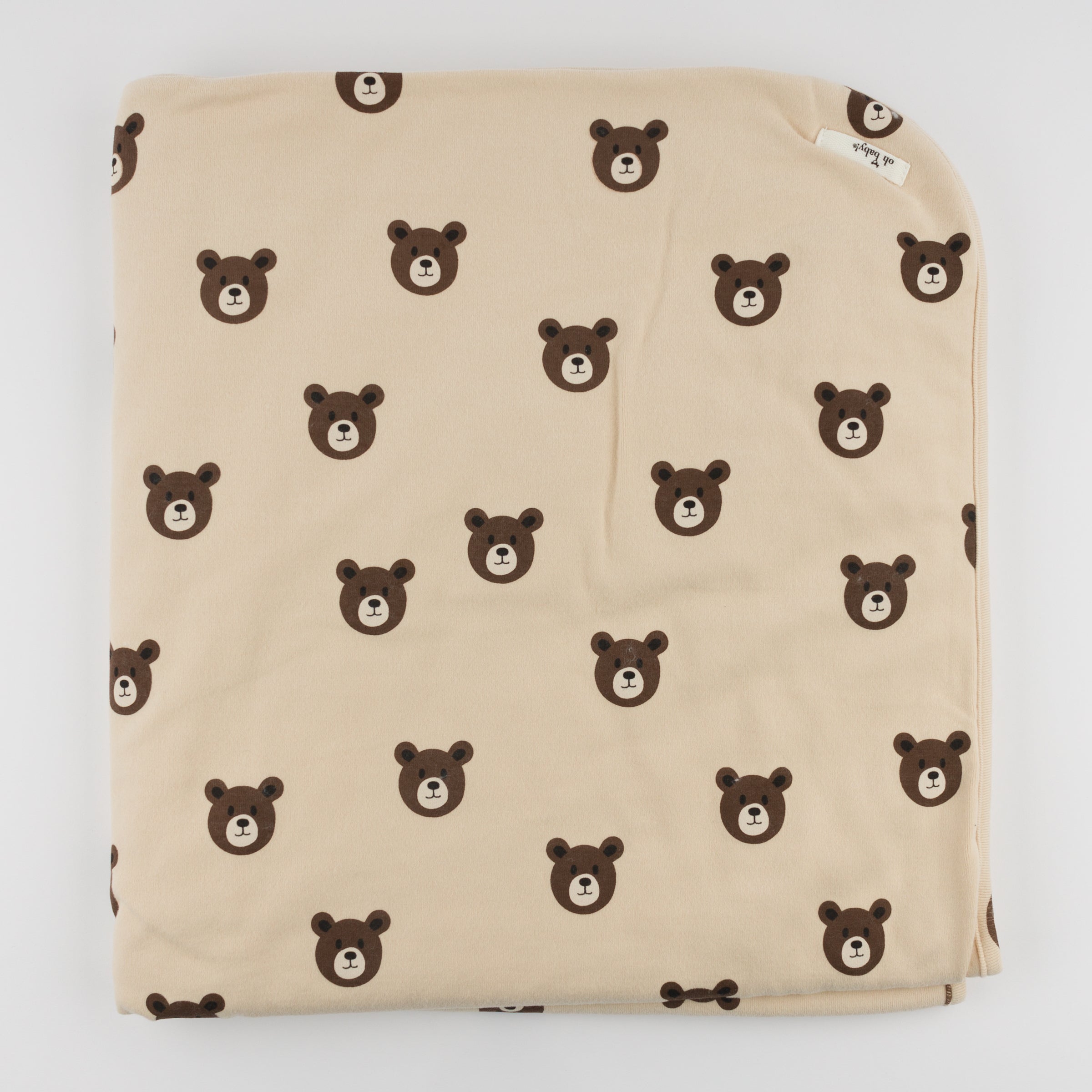 Bear Faces Snowdrift Blanket - Shortbread - Twinkle Twinkle Little One
