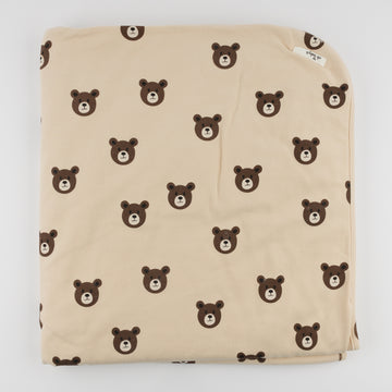 Bear Faces Snowdrift Blanket - Shortbread - Twinkle Twinkle Little One