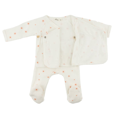 Pointelle Kimono Set - Twinkle - Mini Daisies - Twinkle Twinkle Little One