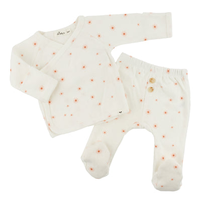 Pointelle Kimono Set - Twinkle - Mini Daisies - Twinkle Twinkle Little One