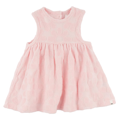 Sculpted Terry Lily Tank Dress - Daisies - Pale Pink - Twinkle Twinkle Little One