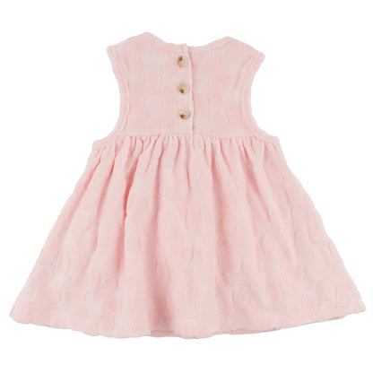 Sculpted Terry Lily Tank Dress - Daisies - Pale Pink - Twinkle Twinkle Little One
