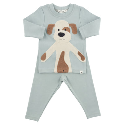 Puppy Long Sleeve Two Piece Set - Sea - Twinkle Twinkle Little One