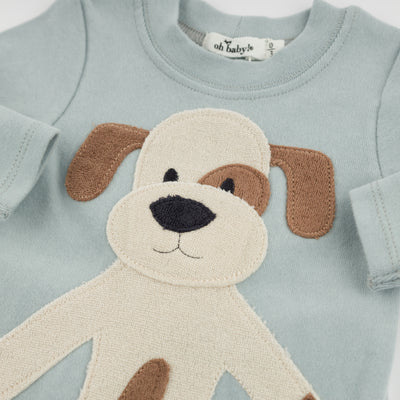 Puppy Long Sleeve Two Piece Set - Sea - Twinkle Twinkle Little One