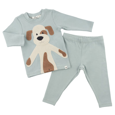 Puppy Long Sleeve Two Piece Set - Sea - Twinkle Twinkle Little One