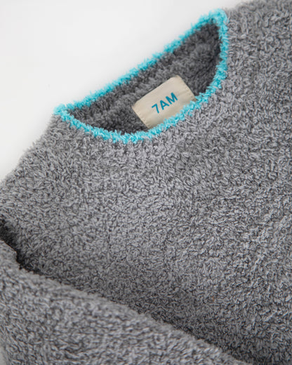 7 A.M. Enfant Fuzzy Boxy Sweater - Gris - Twinkle Twinkle Little One