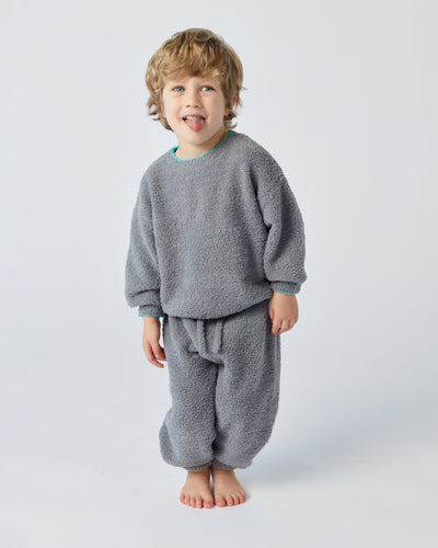 7 A.M. Enfant Fuzzy Boxy Sweater - Gris - Twinkle Twinkle Little One