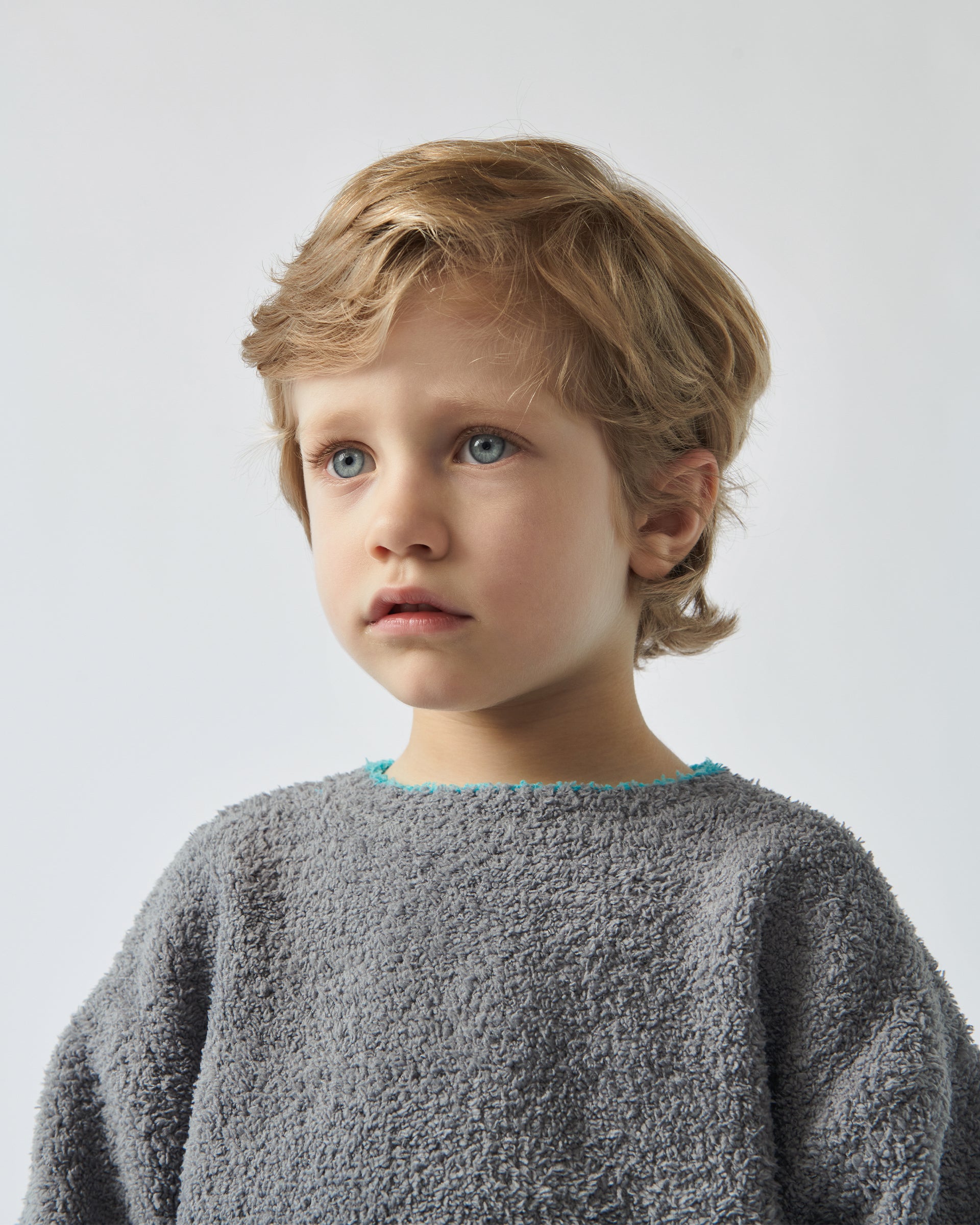 7 A.M. Enfant Fuzzy Boxy Sweater - Gris - Twinkle Twinkle Little One