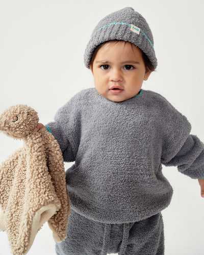 7 A.M. Enfant Fuzzy Lounge Pants - Gris - Twinkle Twinkle Little One