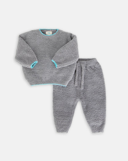7 A.M. Enfant Fuzzy Lounge Pants - Gris - Twinkle Twinkle Little One