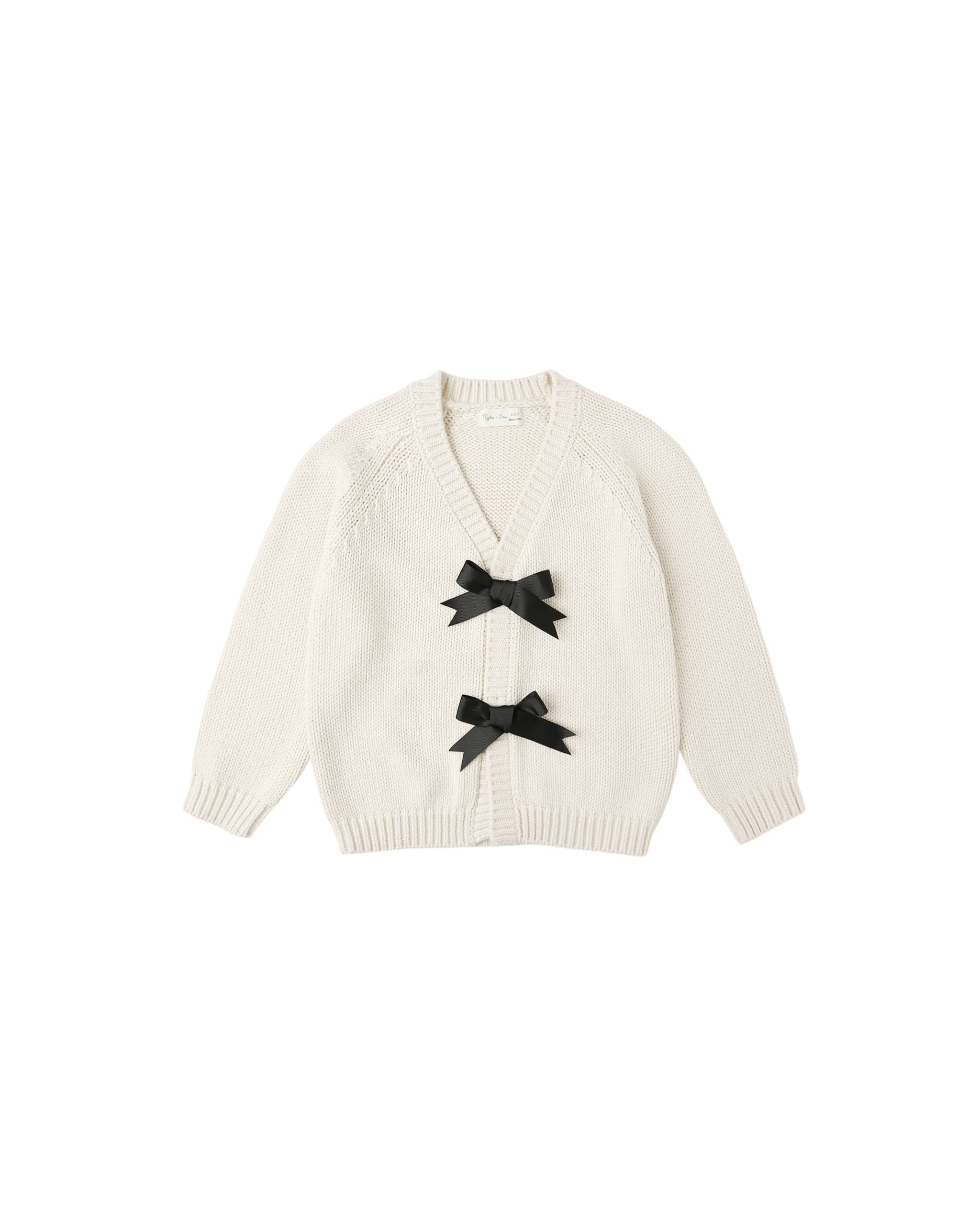 Bow Cardigan || Natural - Twinkle Twinkle Little One