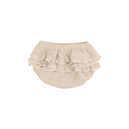 Solid Muslin Oxford Tan Sundress & Diaper Cover - Twinkle Twinkle Little One