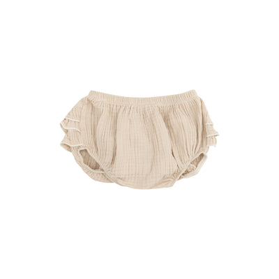 Solid Muslin Oxford Tan Sundress & Diaper Cover - Twinkle Twinkle Little One