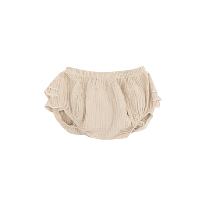 Solid Muslin Oxford Tan Sundress & Diaper Cover - Twinkle Twinkle Little One