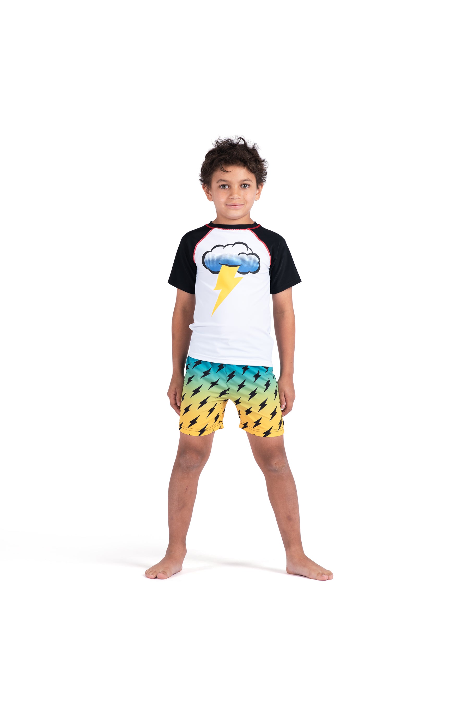 Mid Length Swim Shorts - Lightening - Twinkle Twinkle Little One