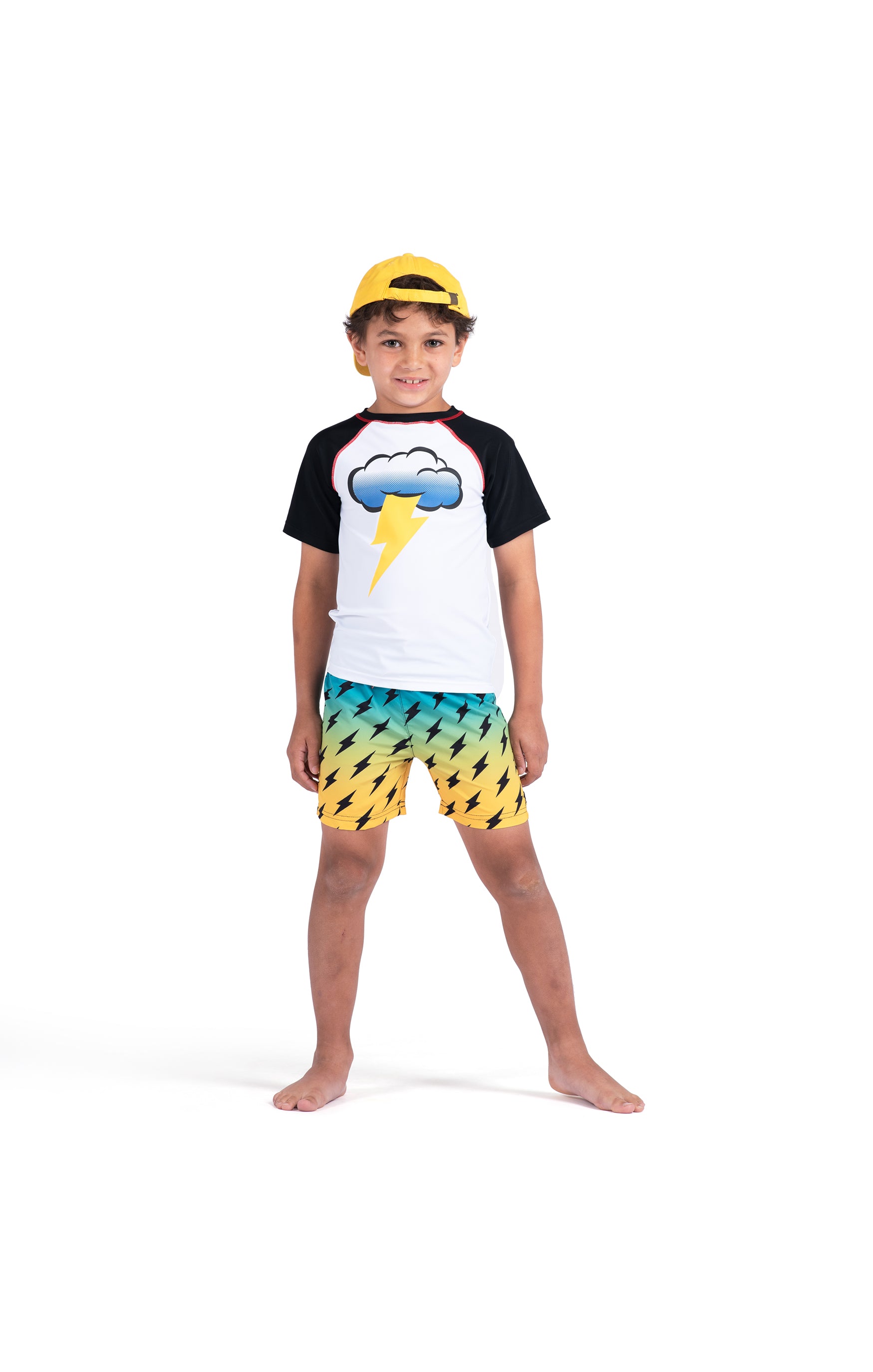 Mid Length Swim Shorts - Lightening - Twinkle Twinkle Little One