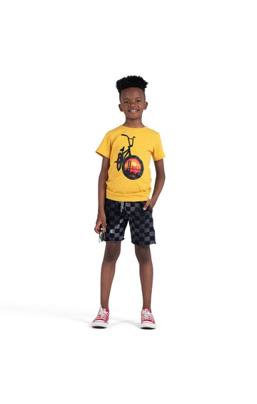 Camp Shorts - Black Check - Twinkle Twinkle Little One