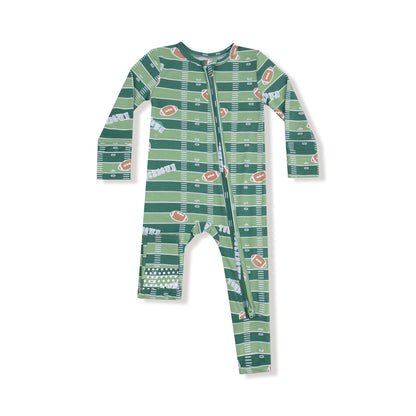 Football Field - Glow In The Dark 2 Way Zipper Romper - Twinkle Twinkle Little One