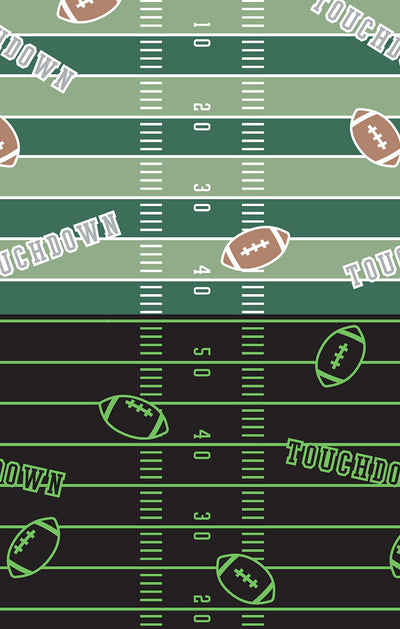 Football Field - Glow In The Dark 2 Way Zipper Footie - Twinkle Twinkle Little One