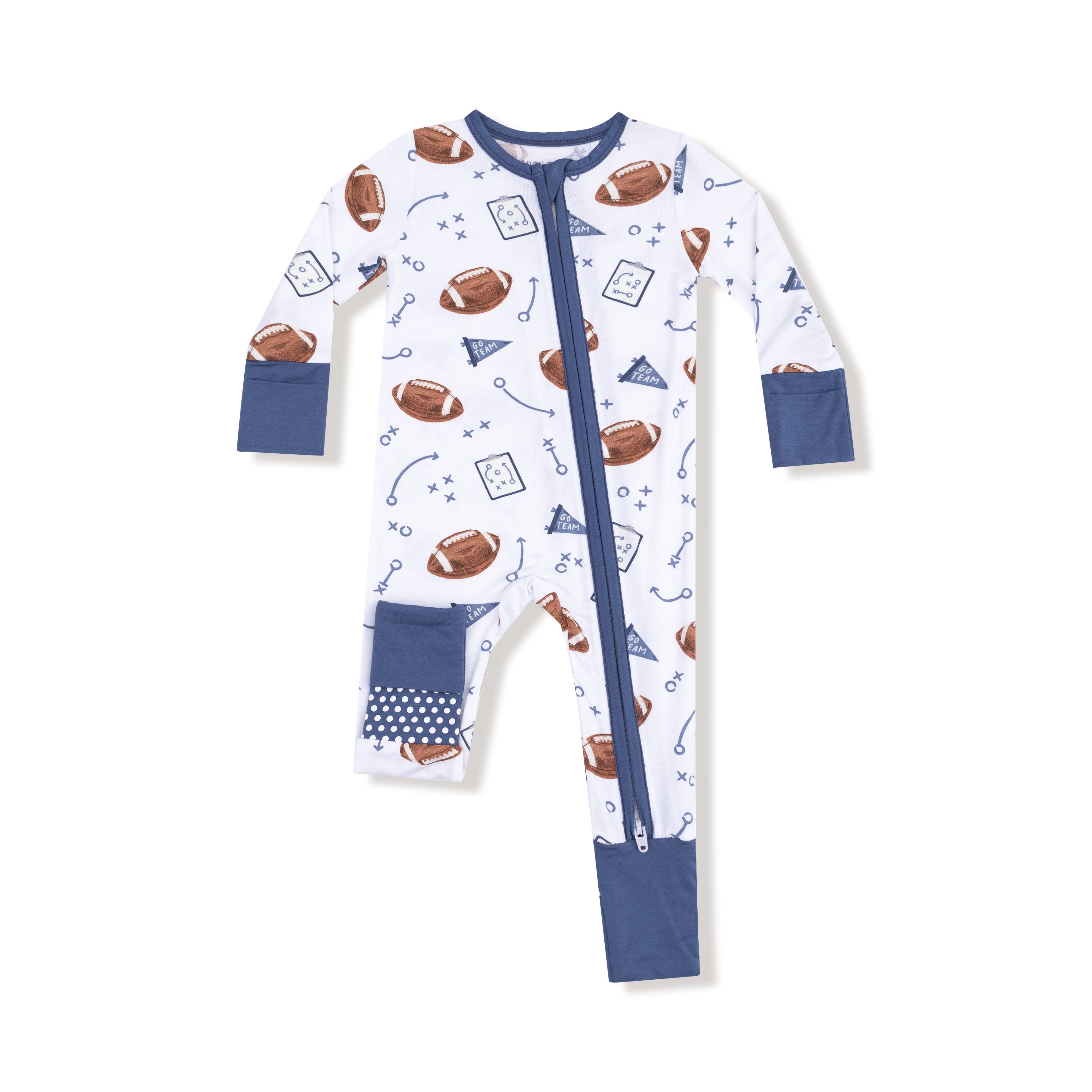 Touchdown Time 2 Way Zipper Romper - Twinkle Twinkle Little One