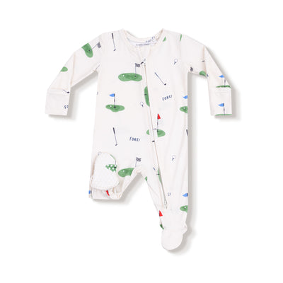 All Fore Golf 2 Way Zipper Footie - Twinkle Twinkle Little One