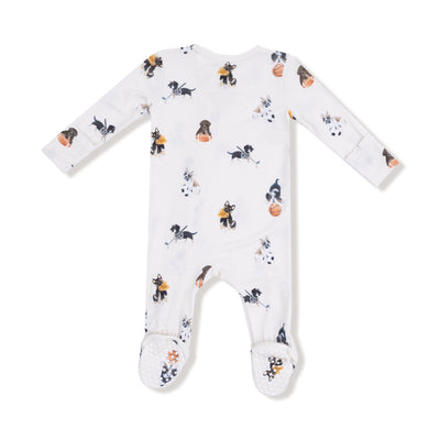 Sporty Puppies 2 Way Zipper Footie - Twinkle Twinkle Little One