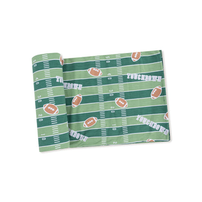 Football Field Glow In The Dark Swaddle Blanket - Twinkle Twinkle Little One