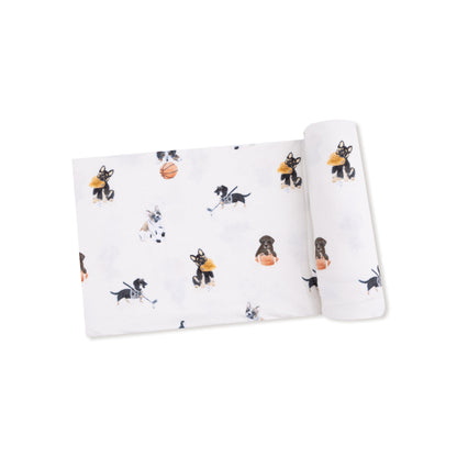 Sporty Puppies Swaddle Blanket - Twinkle Twinkle Little One
