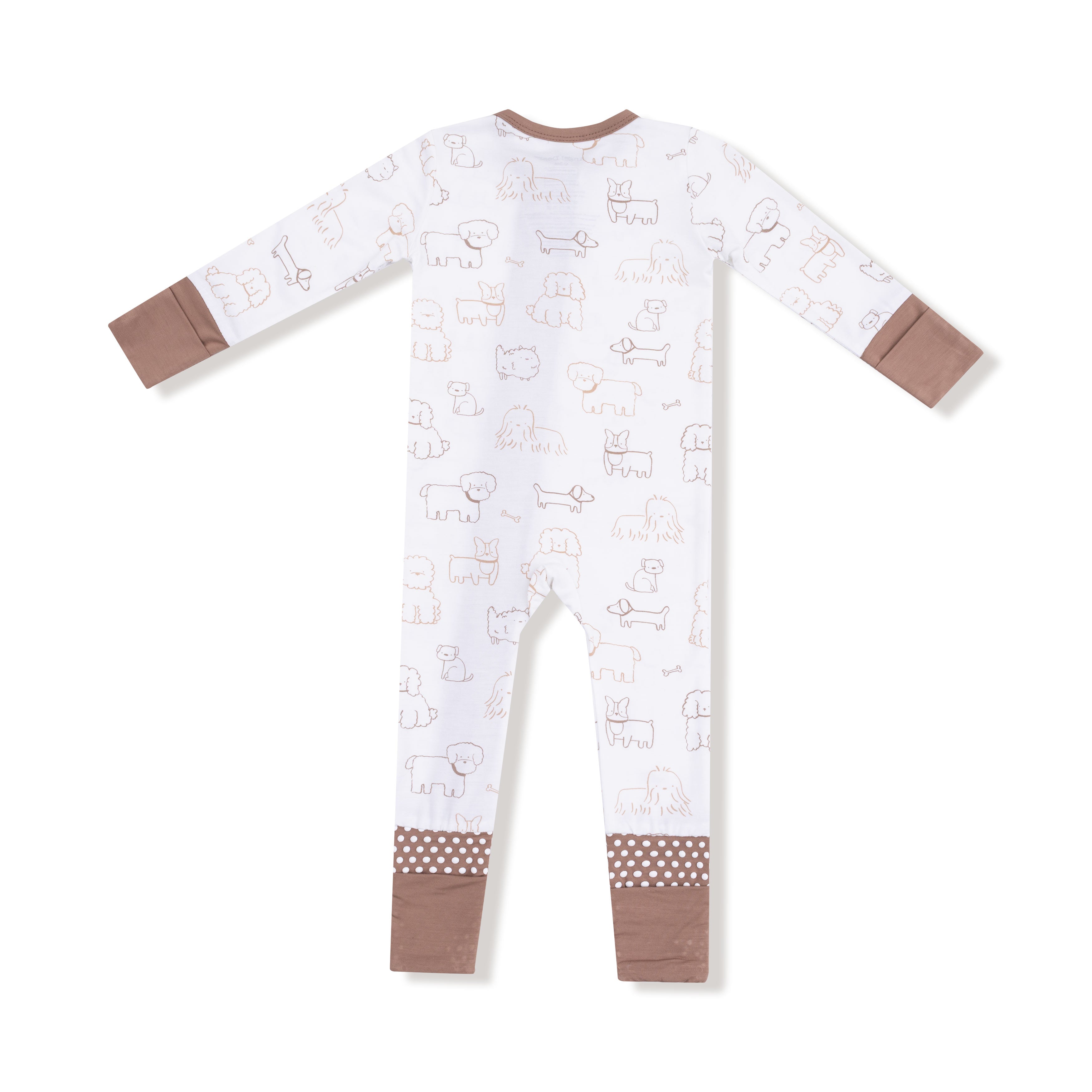 Neutral Pups 2 Way Zipper Romper - Twinkle Twinkle Little One
