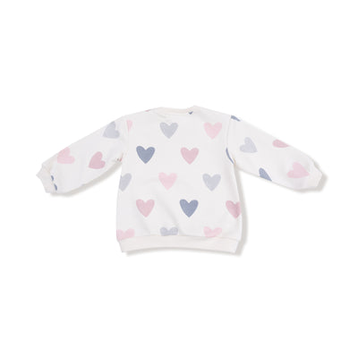 Hearts French Terry Puffy Long Sleeve Oversized Sweatshirt & Legging Set - Twinkle Twinkle Little One