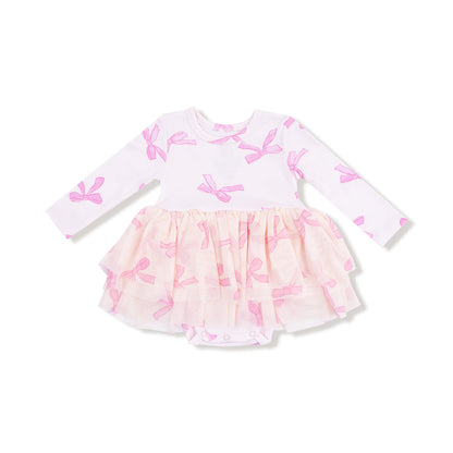 Pretty Bows Long Sleeve Tutu Bodysuit - Twinkle Twinkle Little One