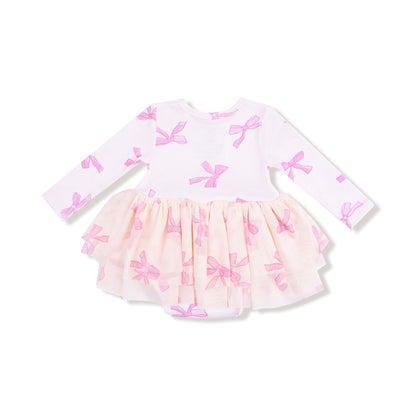 Pretty Bows Long Sleeve Tutu Bodysuit - Twinkle Twinkle Little One