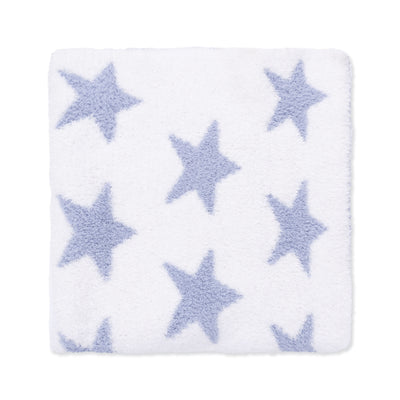 Chenille Dusty Blue Star Blanket