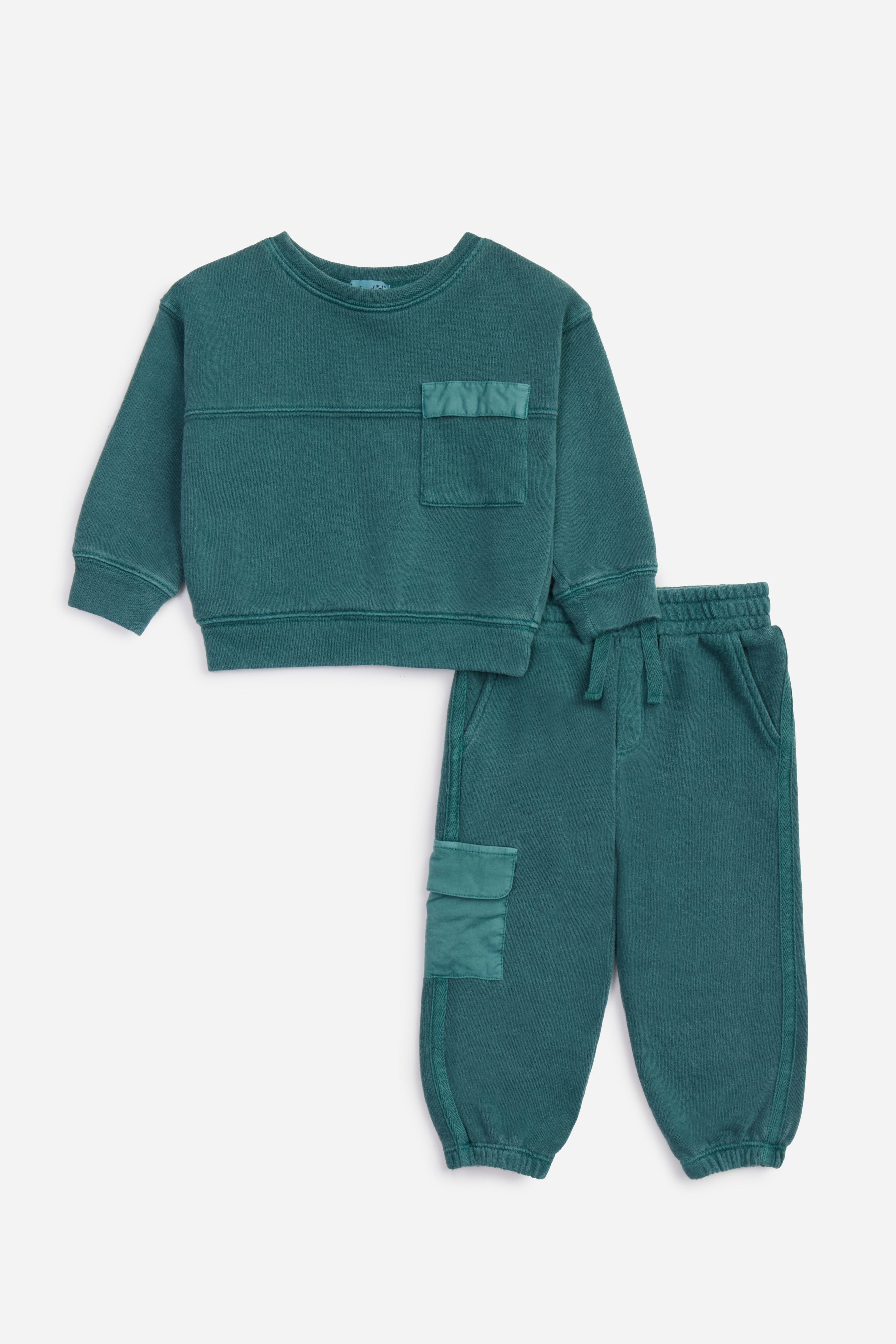 Toddler Boy Emerald Puzzle Jogger Set - Twinkle Twinkle Little One