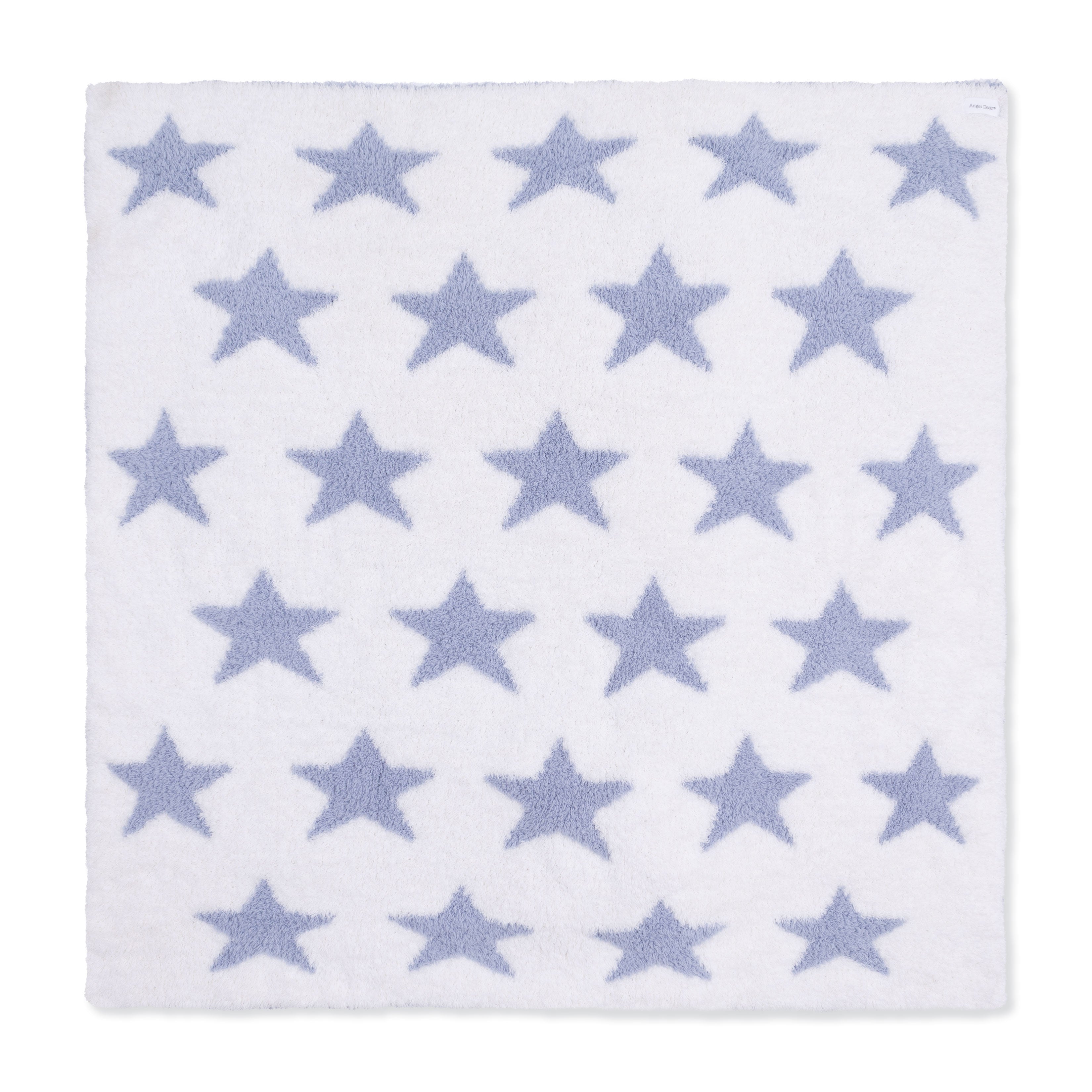 Chenille Dusty Blue Star Blanket