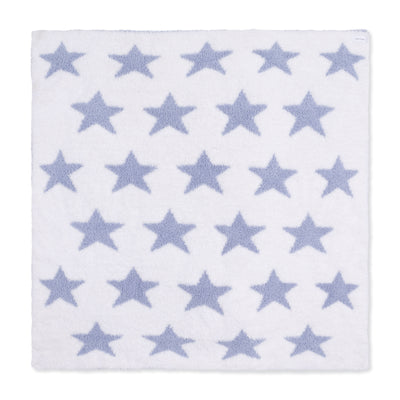 Chenille Dusty Blue Star Blanket