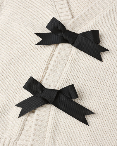 Bow Cardigan || Natural - Twinkle Twinkle Little One