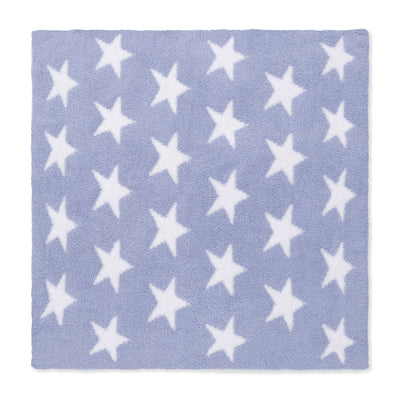 Chenille Dusty Blue Star Blanket