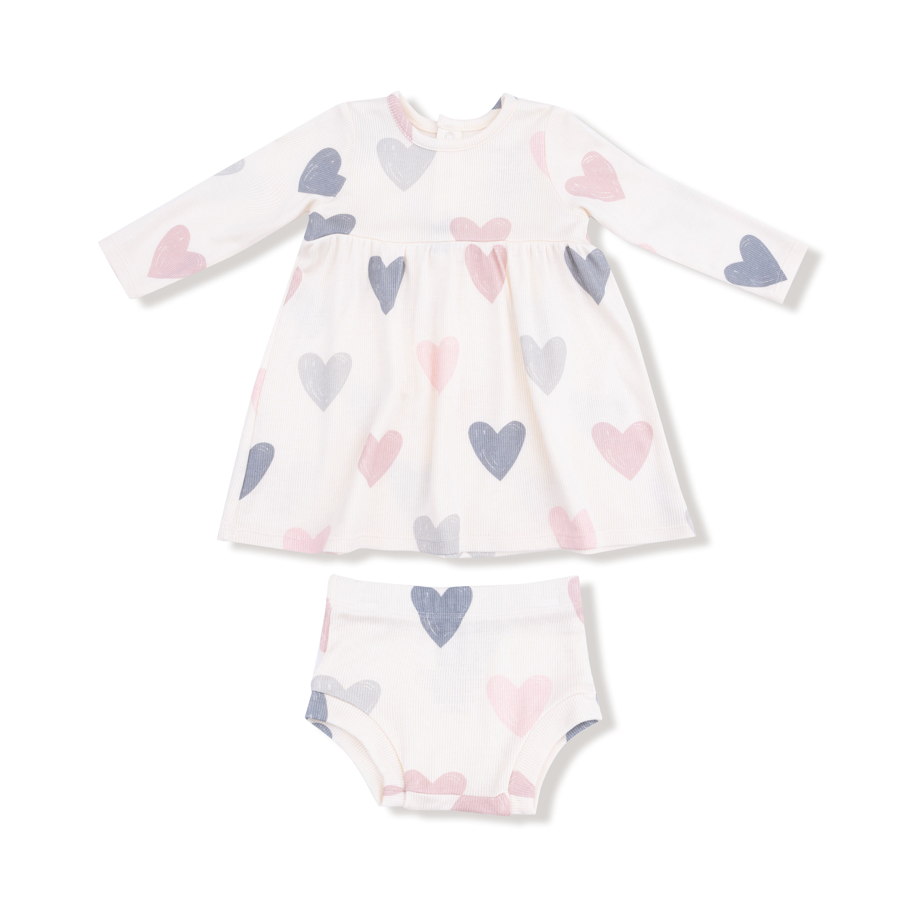 Hearts Simple Dress & Bloomer Set - Twinkle Twinkle Little One