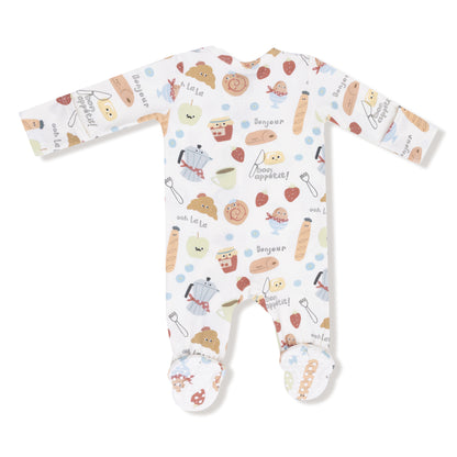 Bonjour Breakfast 2 Way Zipper Footie - Twinkle Twinkle Little One