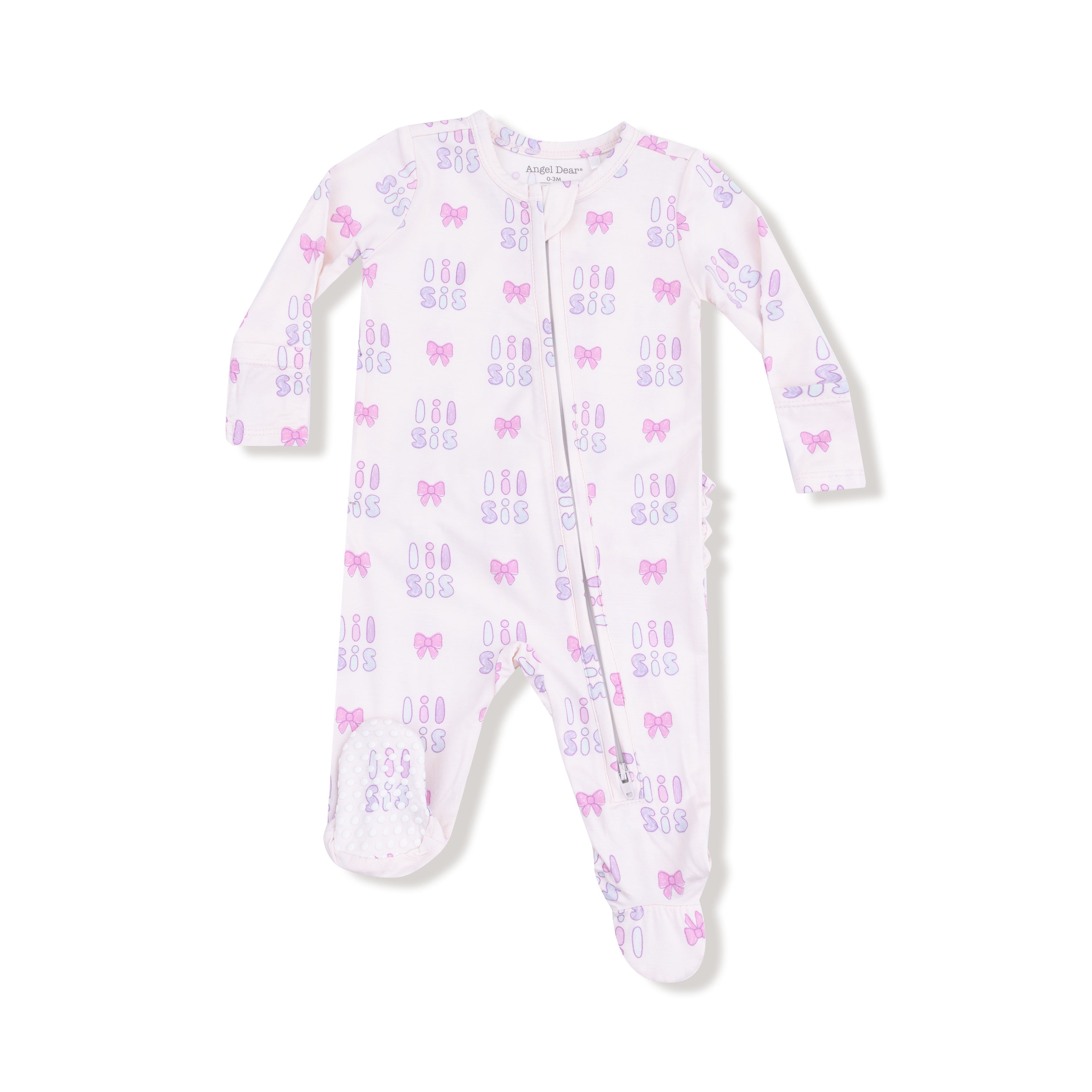 Lil Sis 2 Way Ruffle Back Zipper Footie - Twinkle Twinkle Little One